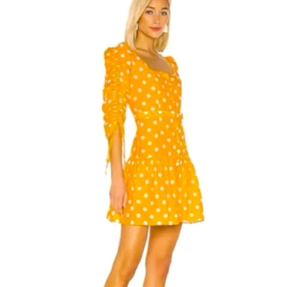 Revolve Nicholas Ruched Sleeve Button Front Dress… - image 2